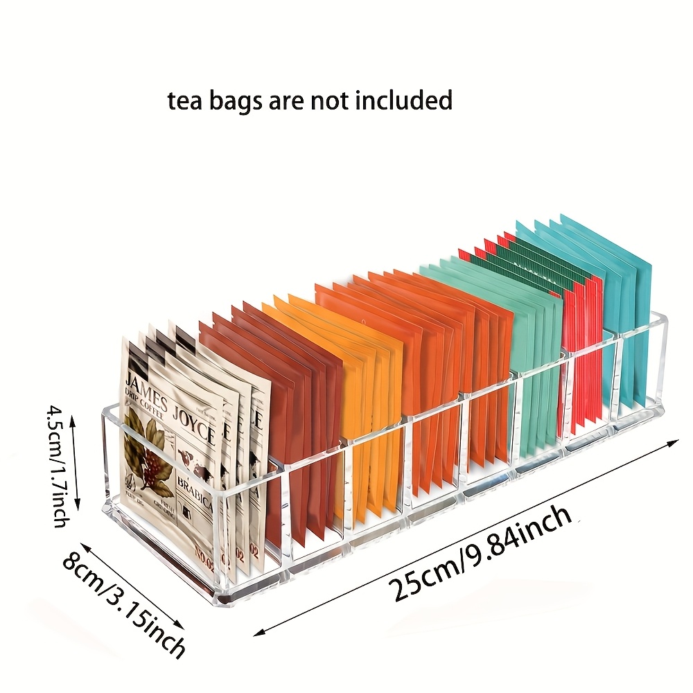 TEMU 1er Pack Teebeutel Aufbewahrungsbox, Teeständer, für Schreibtisch, Schublade, Küche, Schrank Tee Organisation und Aufbewahrung