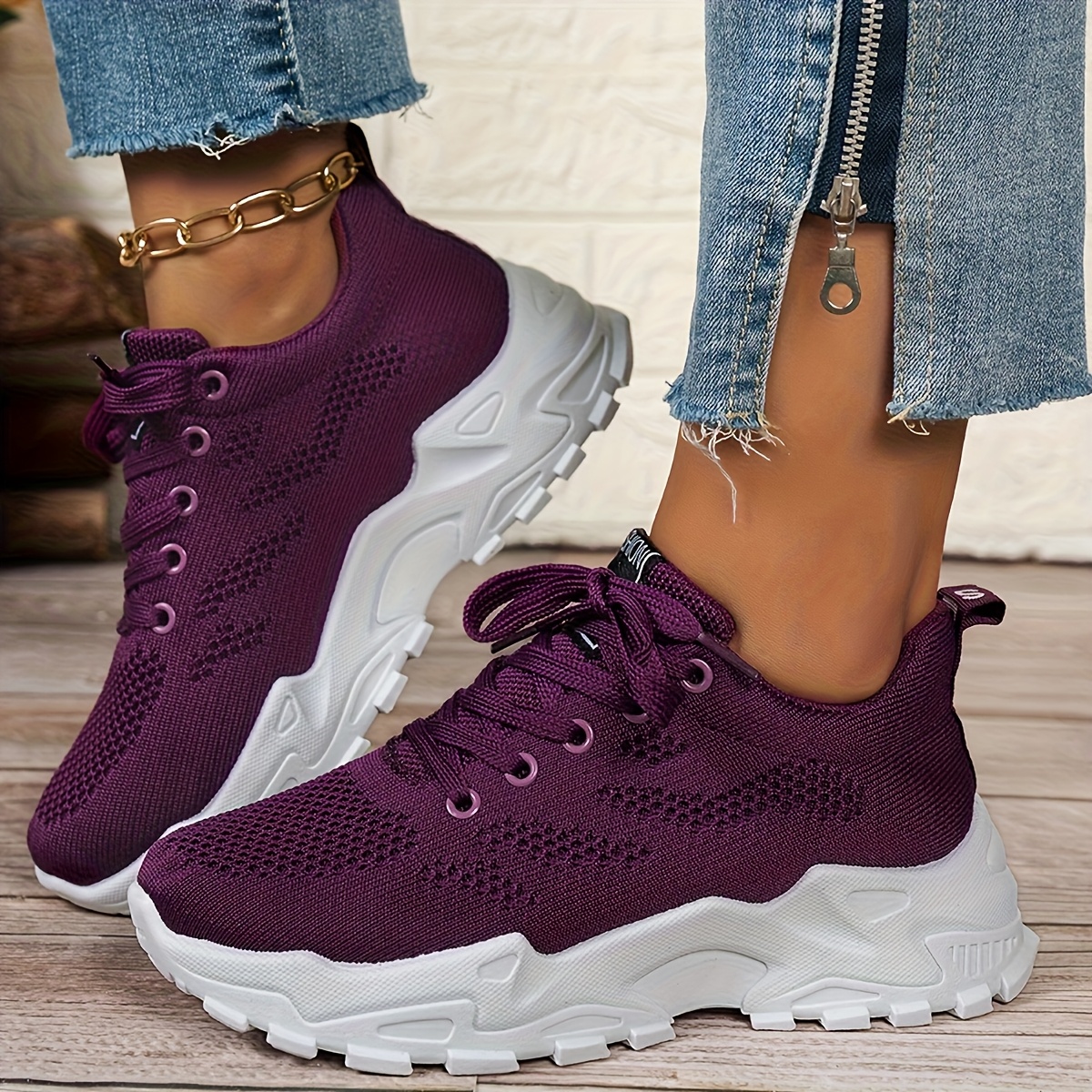 Dames ademende sneakers loopschoenen fitness sport casual schoenen vrijetijdsschoenen met één been, lichtgewicht hoge damesschoenen – koop de beste producten in de online winkel
