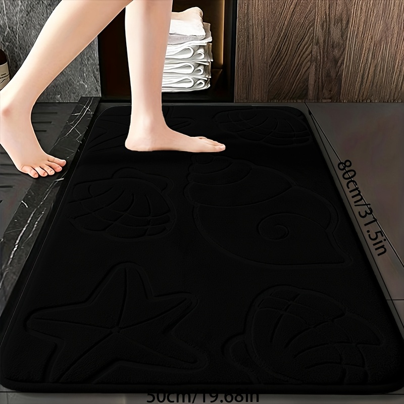 TEMU Memory Foam Absorbent Bath Mat, Non-slip Bathroom Floor Mat, Soft And Comfortable Rug, Ideal For Home Decor Floor Mats. Suitable For Bathrooms,