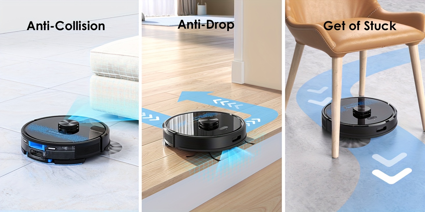Lubluelu SL60MAX 4500Pa Robot Vacuum and Mop Combo, Self-Emptying Station, 60-Day Hands-Free Operation, Self-Charging 3-in-1 Robotic Vacuum with Wet Mopping System, HEPA Filter & Smart Navigation for Pet Hair, Hard Floors, Carpets - Ideal for Large