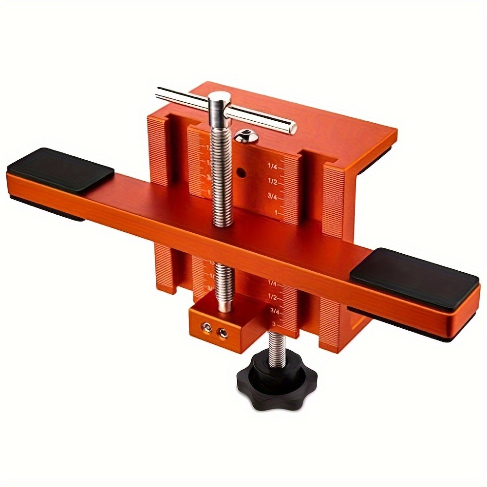 

Cabinet Door Mounting Jig, Cabinet Hardware Jig Tool With Upgraded Support Arm And Clamp, Aluminum Alloy Body Heavy Duty Tool For Installing Cabinets With Or