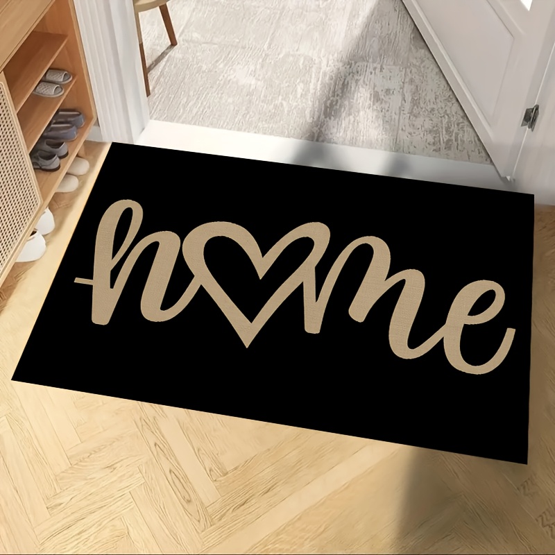 E-shop "Liebe" Fußmatte, Waschbare Bodenmatte, für Eingangstür, Badezimmer, Wohnzimmer, Waschküche, Heimdekoration, Frühlingsdekoration