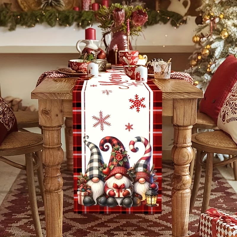 Weihnachts Tischläufer Rot Grün Weihnachts-Tischläufer Rot-Grün 33x180 Cm – Polyester, Weich, Knitterfrei, Maschinenwaschbar, Für Tischdeko Zu Weihnachten, Hochzeit & Party