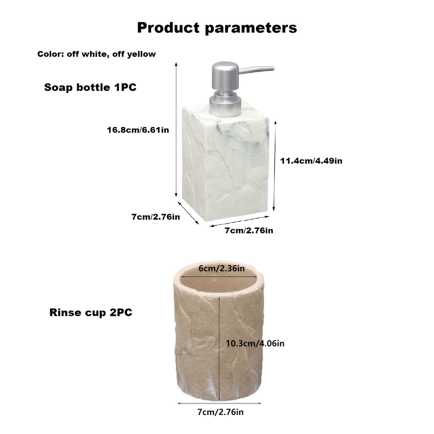 3pcs Bathroom Additions Set, Including 2 Bathroom Mouthwash Cups And 1 Soap Dispenser Bottle, Suitable for Hotel And Small Family Bathroom Kitchens