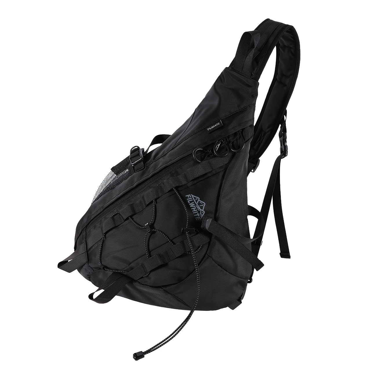 TEMU Ogehuafee Lightweight Triangular Crossbody Bag With Layered Storage & Breathable Rear Strap - Adjustable Suitable For Cycling, Travel, Outdoor,