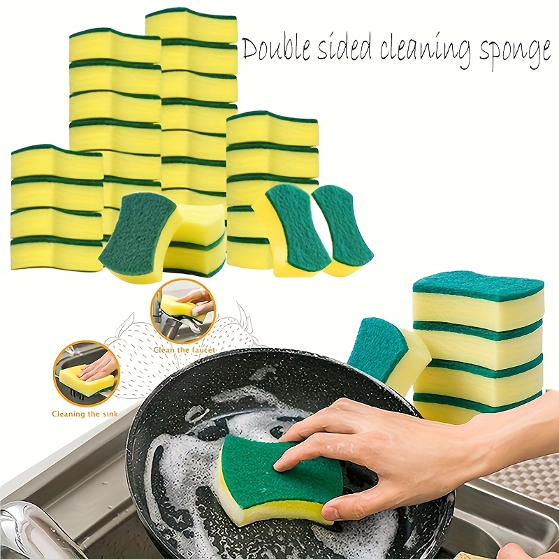 pack of  -absorbency cleaning sponges,   removes rust from spatulas, effortlessly wipes away grease, a   for home use, an essential for kitchen cleaning! details 0