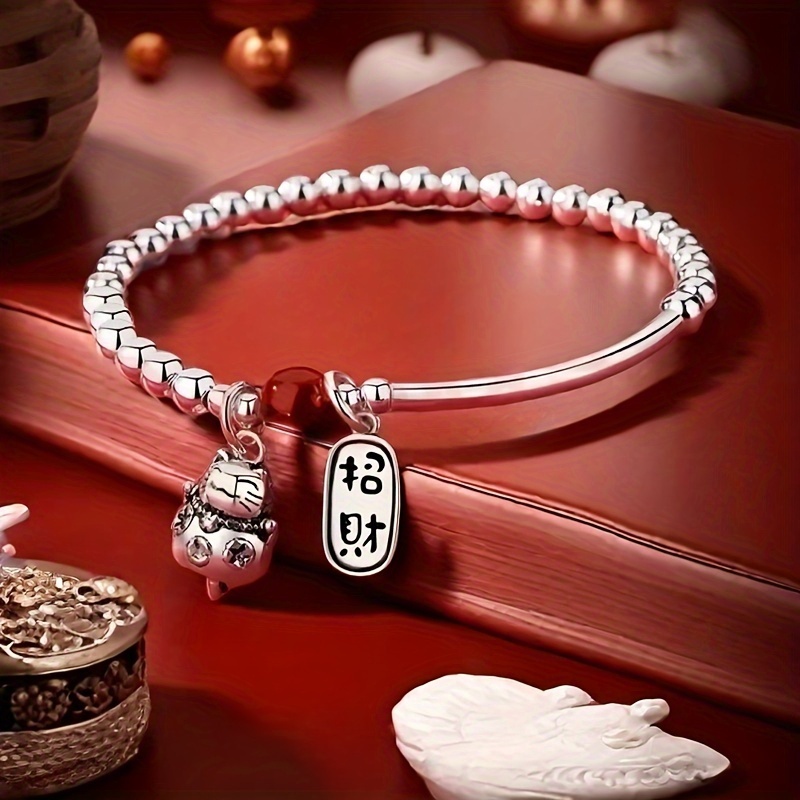 

Foot Silver S999 Bracelet Sterling Silver Bracelet Ladies' Bracelet To Send Girlfriend Holiday Gift Silver Weighs 15 Grams/0.52 Ounces.