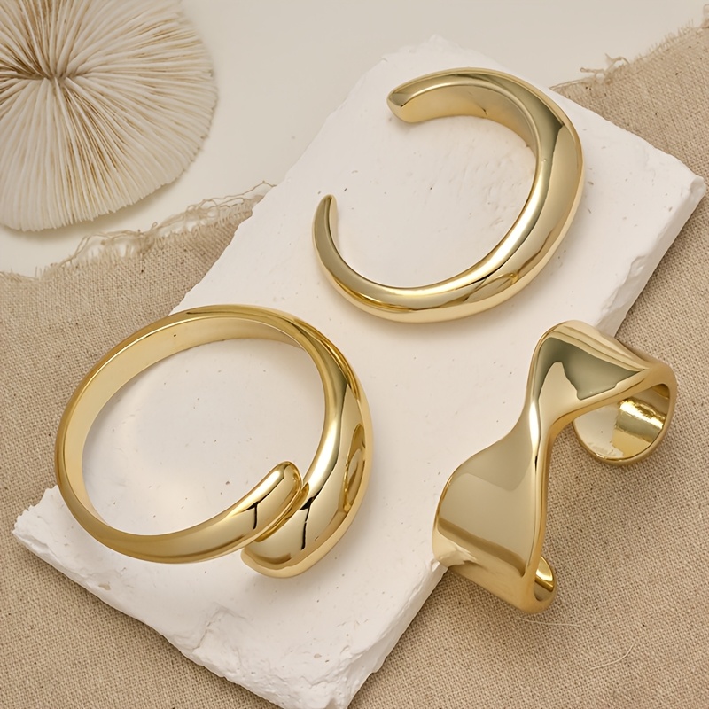 3pc Elegant Cross-Arm Bracelets Set