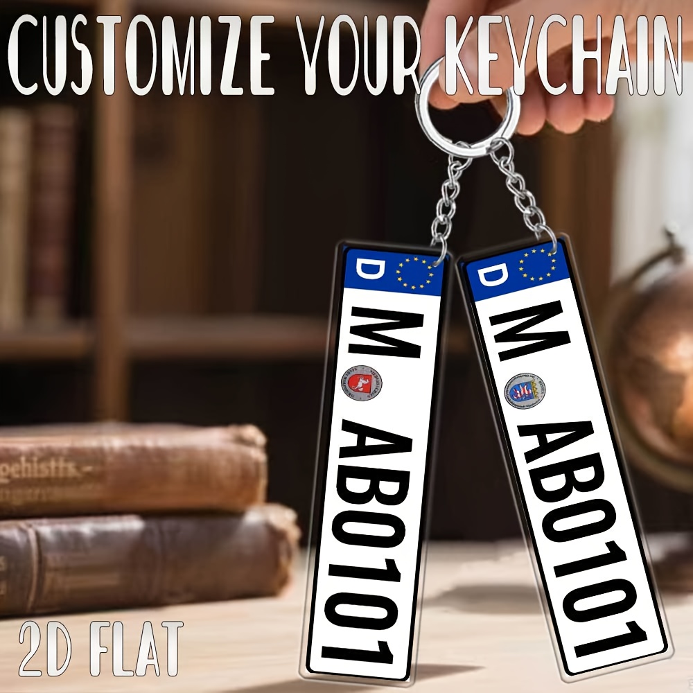 изображение предмета [2d плоский] [2d плоский] персонализированный акриловый брелок с немецким именем, размером 8*2 см, подходит для ключей, рюкзаков и кошельков. уникальный   подарок для мужчин,   подходит для выпускного, юбилеев, хэллоуина, рождества