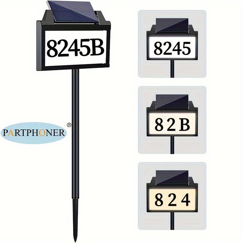 

House Numbers For Rechargeable Led Illuminated Lighted Signs , Plaque 3 For ,