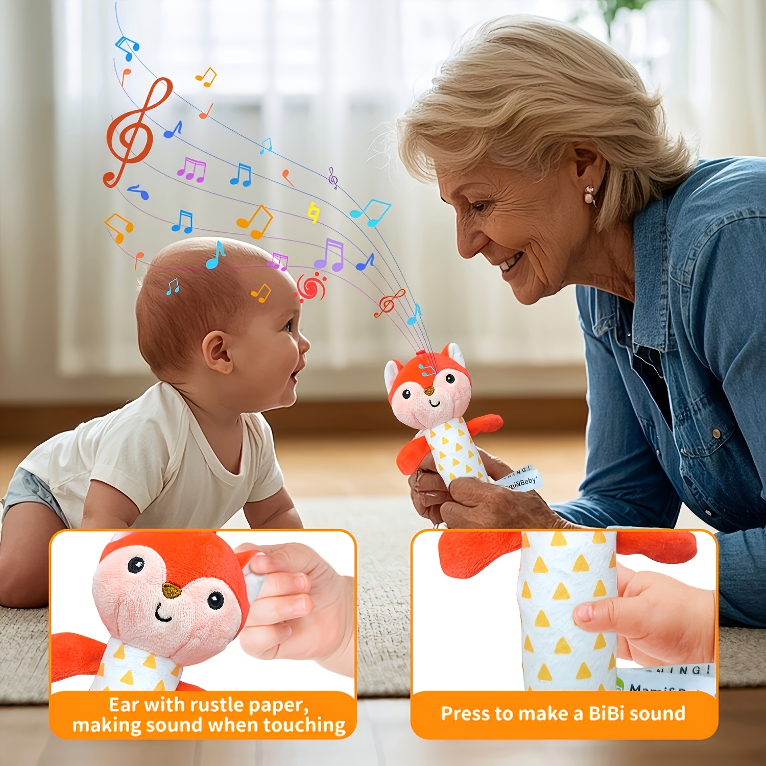 Forest Animal Series Baby Hand-Held Bell Toy