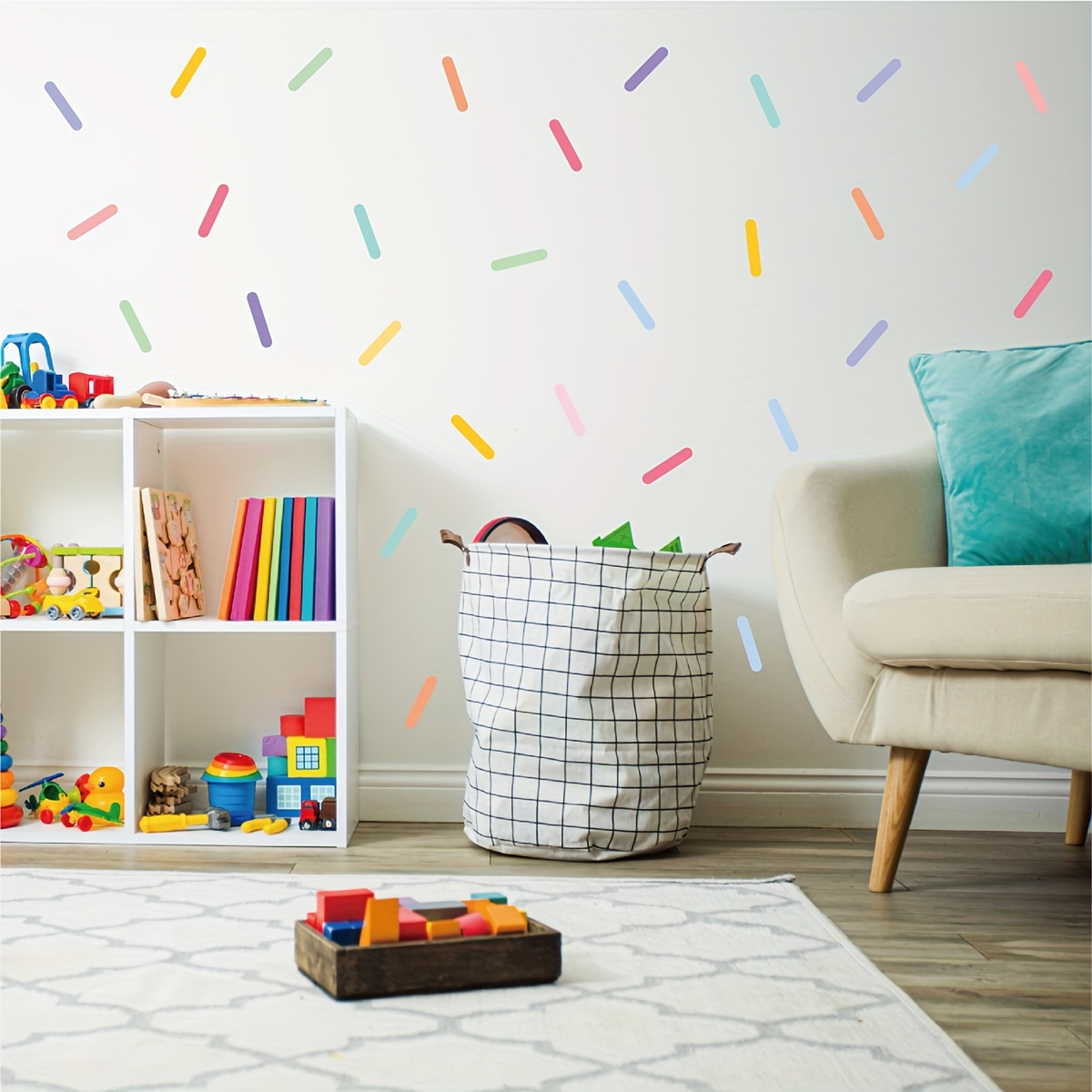 

120 Stickers/4pcs New Arrival Hot Sale Confetti Wall Stickers Self-adhesive Bedroom Study School Office Home Decoration Decals Bedroom Room Decoration Wall Stickers