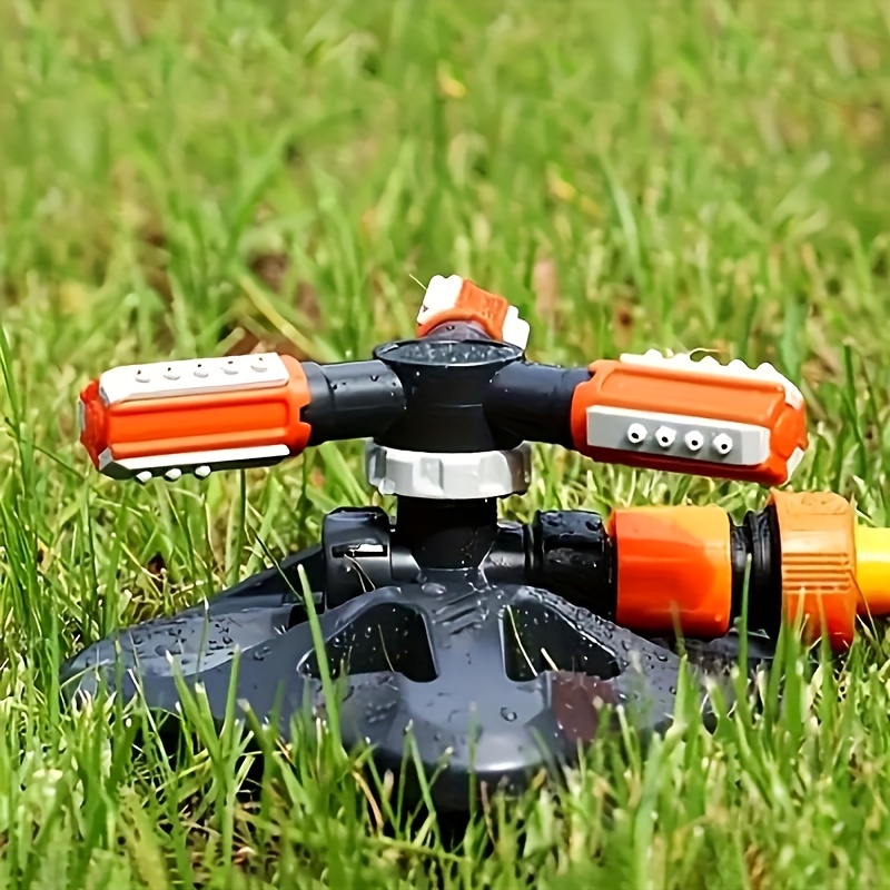 1pc garden sprinkler lawn sprinkler automatic water sprinkler automatic irrigation degree rotate sprinkler watering system integrated sprinkler for outdoor garden yard supplies 8 5 10 details 0