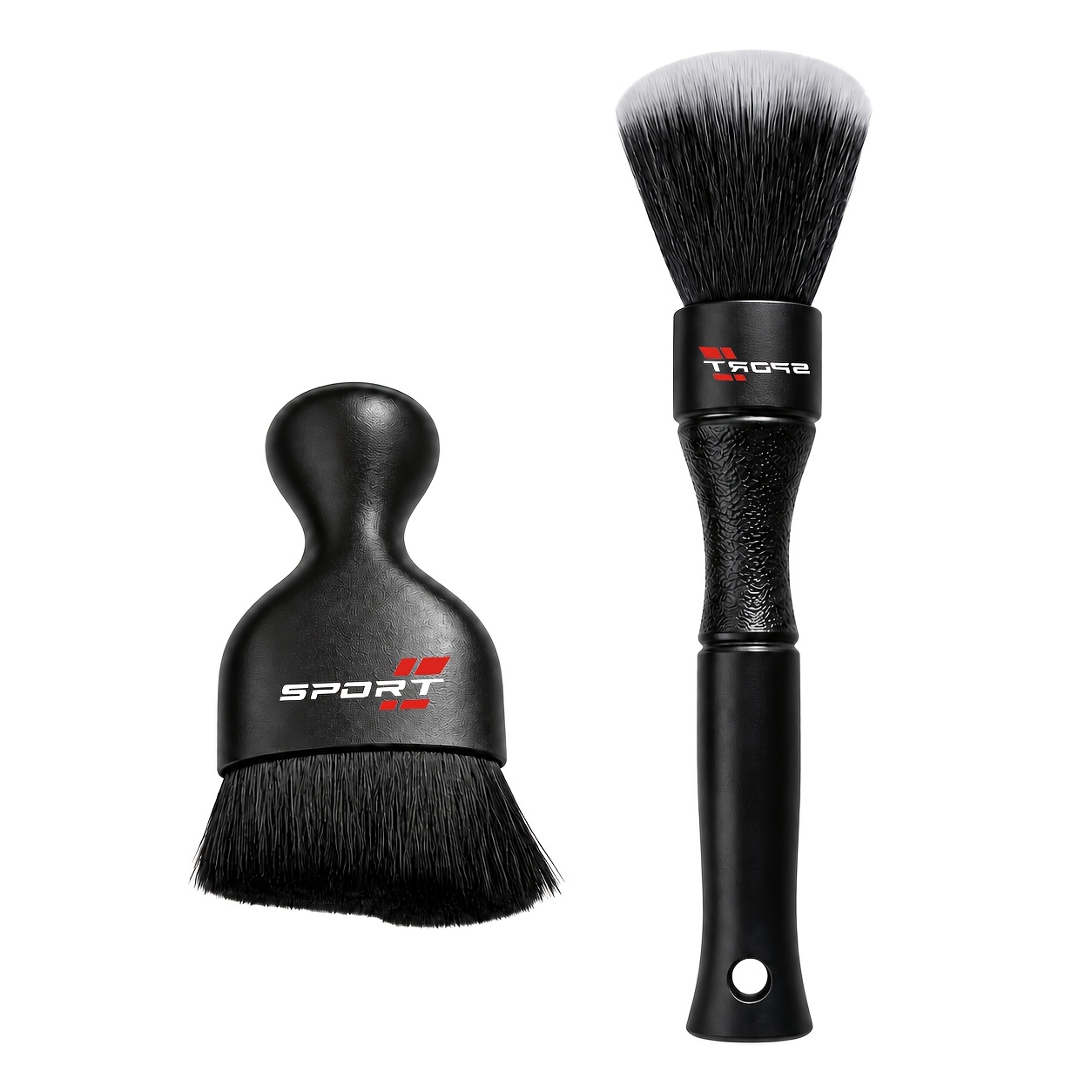 TEMU 2pcs Car Interior Detailing Brushes, Soft Bristle Cleaning Brushes For Dashboard, Air Vents, Center Console, Crevices And Auto Interior Dust