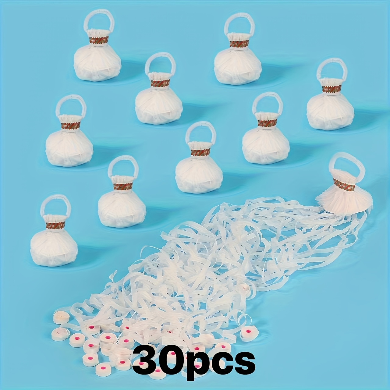 TEMU 30 pièces de Pétards à - Crackers Portables Désordre avec Confetti Coloré, Poignées Décoratives pour Anniversaires, , Célébrations, Fêtes,
