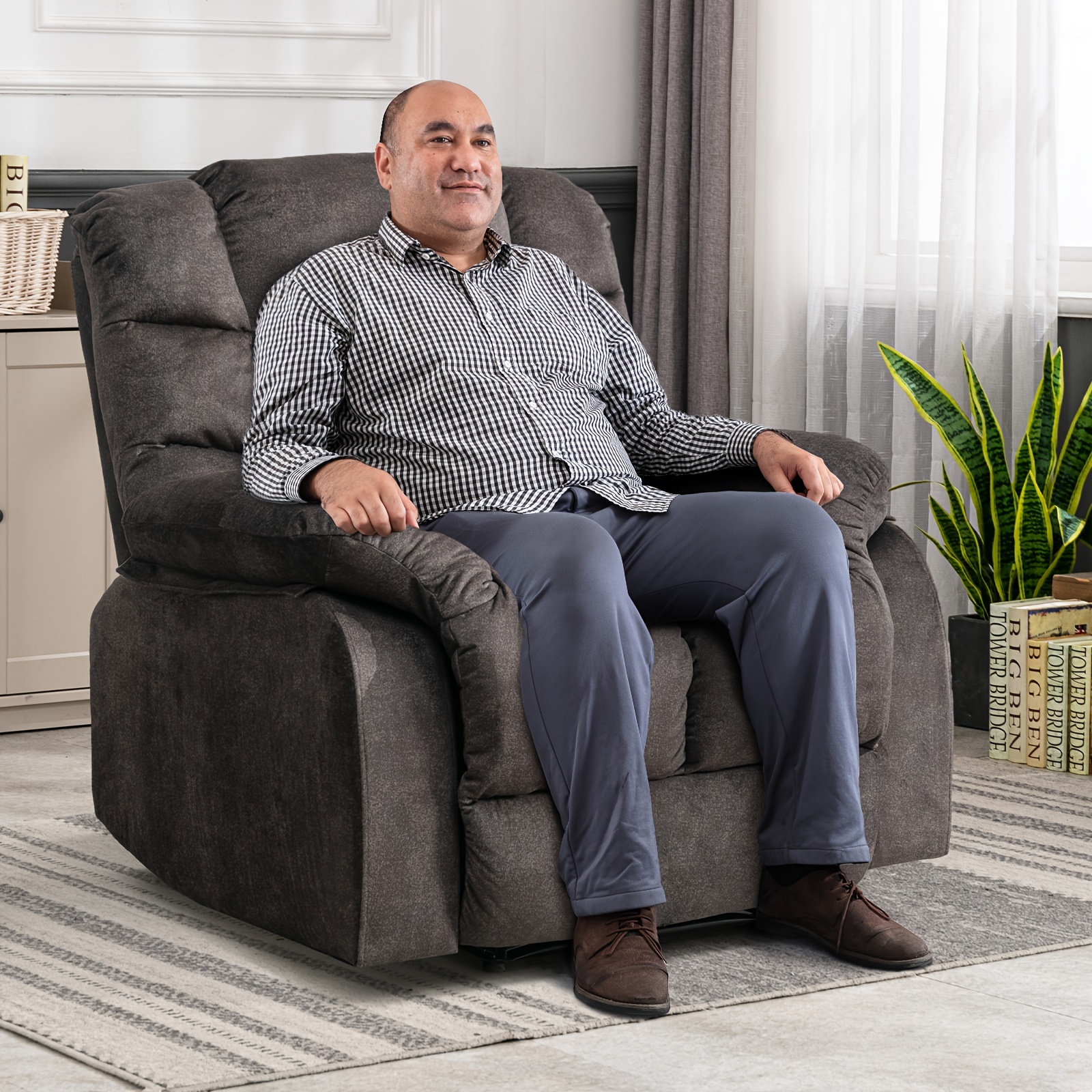 Oversized Lay Z Boy Lift Chair Tall Man Rocker Recliner La-Z-Boy