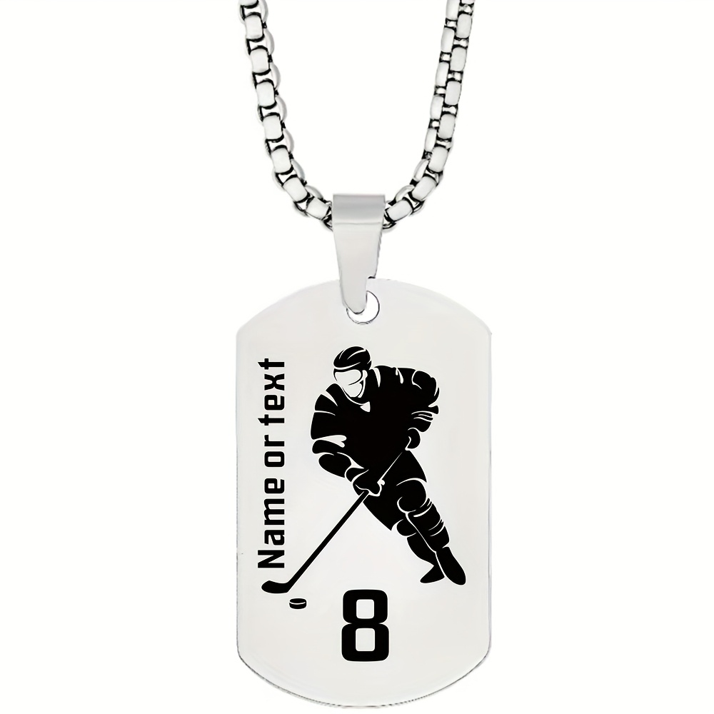 TEMU Ciondoli personalizzabili per collana di hockey su , idee uniche e regali per appassionati di hockey su , regali speciali per compagni di per