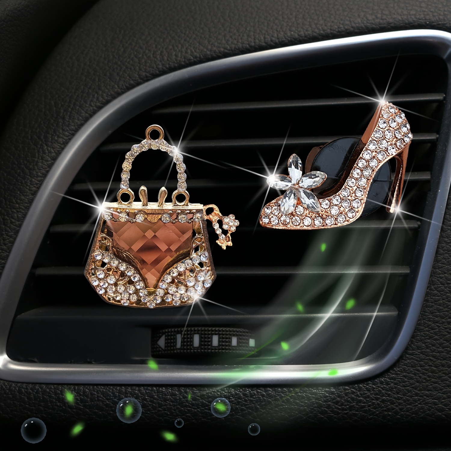 2pcs A set of car air conditioner outlet perfume