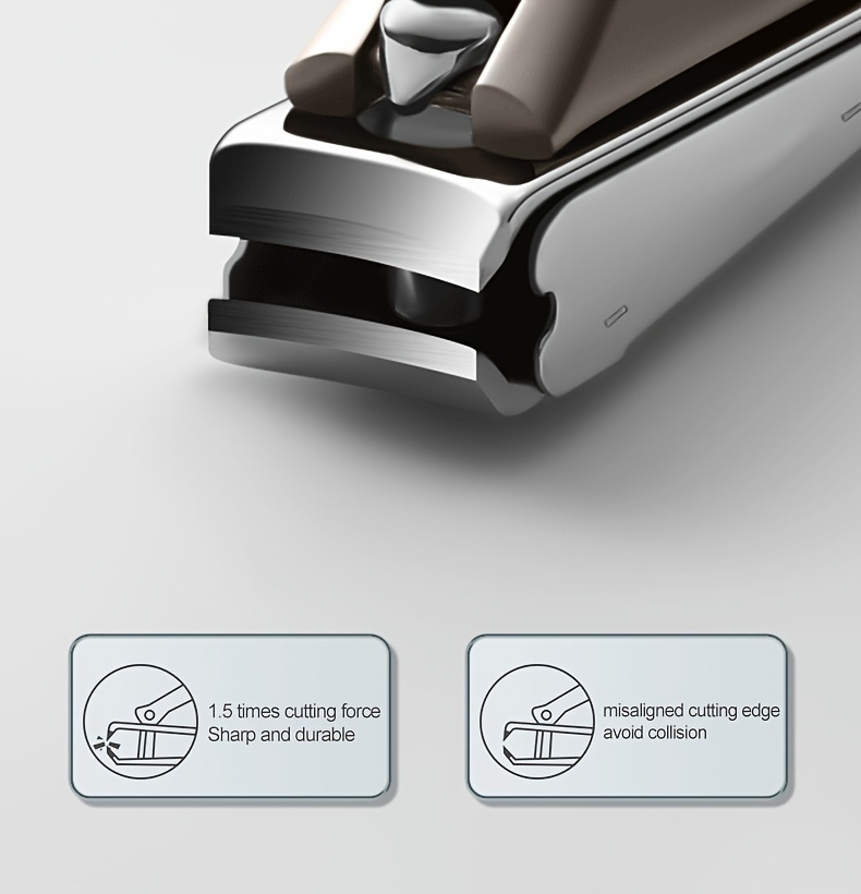 1pc anti splash nail clippers fingernail and toenail clipper cutter thick nail trimmer stainless steel toenail clipper for manicure and pedicure details 3