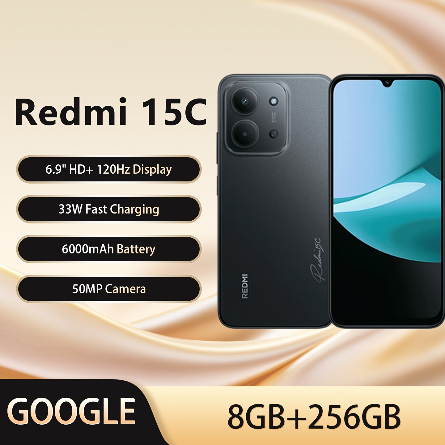 Смартфон XIAOMI Redmi 15C 4+256GB, 6.9