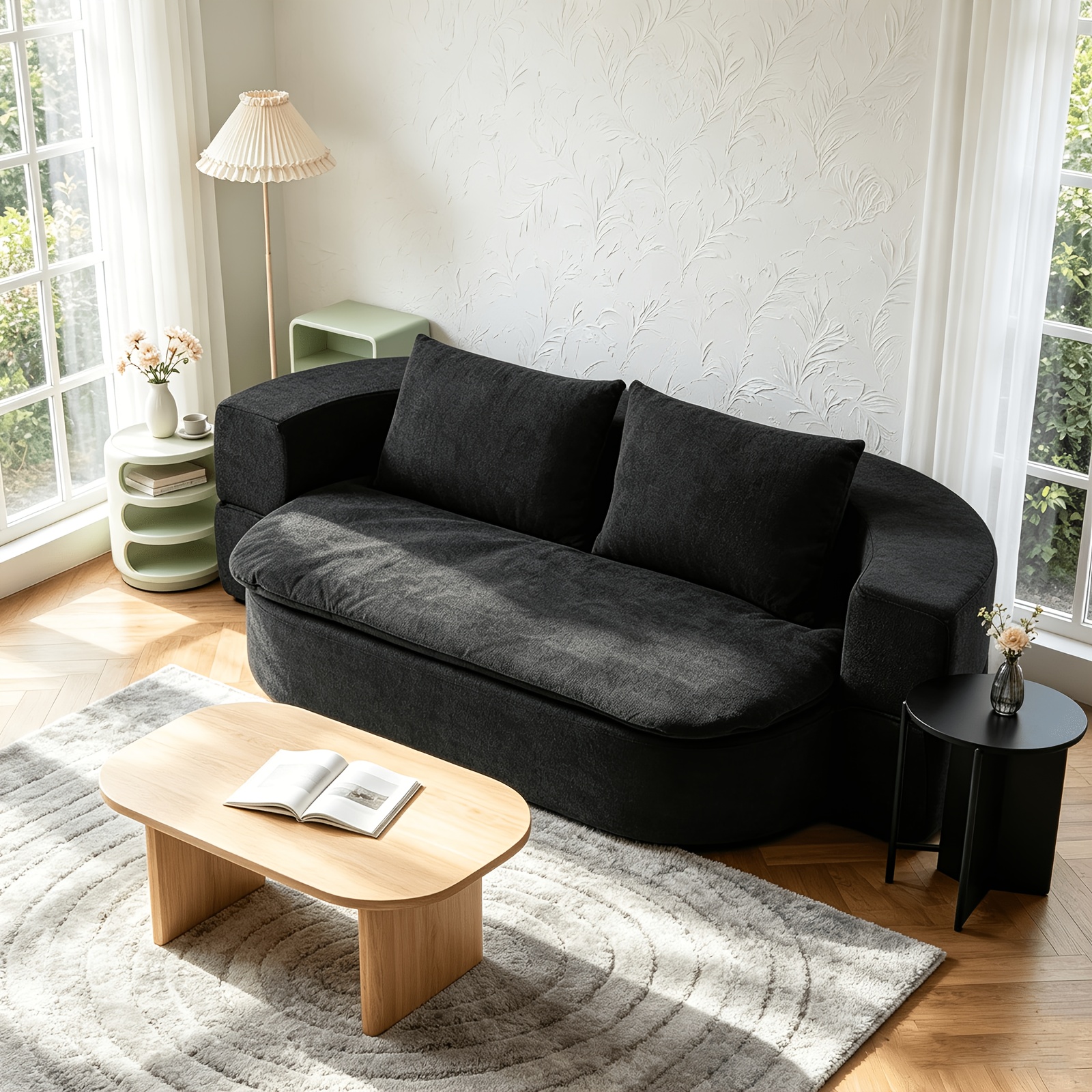 Image of Foldable Sofa Bed Suitable For Small Spaces - Modern Retro Compression Sleeper Sofa With Space-, No , Convertible Bed For Apartments, Dorms, Guest Rooms, Non-wood Furniture