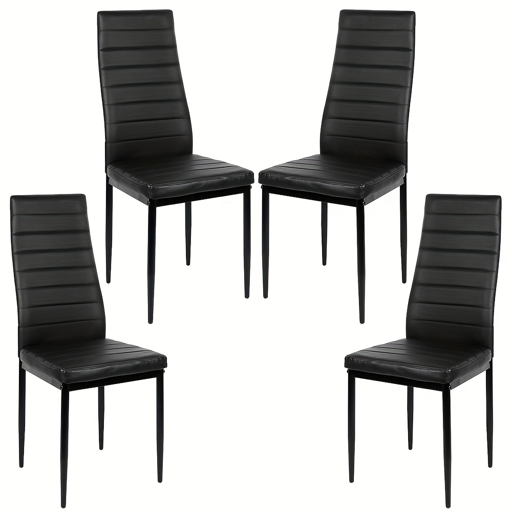 TEMU Set Of 4 Dining Room Chairs, Kitchen Chairs, Dining Chairs, Living Room Chairs, 42 X 48 X 45cm, Black
