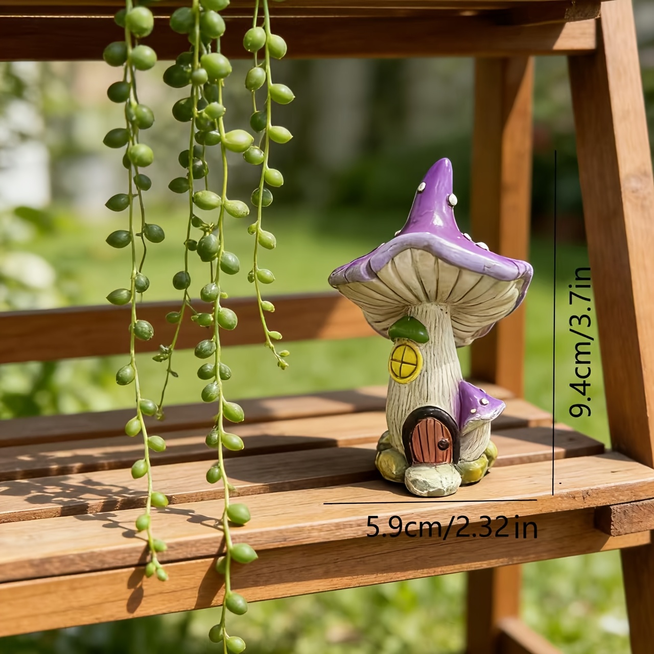 TEMU 1 figurine , ornement de maison de violet, statue de jardin artisanale en résine, décoration extérieure de patio et de cour, décoration de