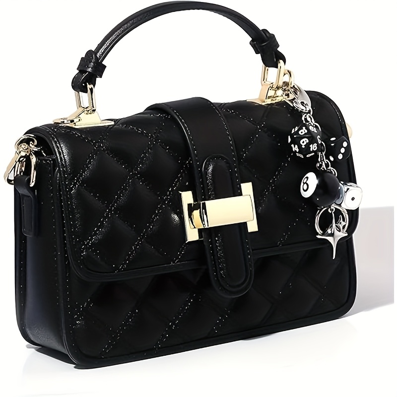 8-Ball Dice Pendant Keychain, Cute Accessory for Bags