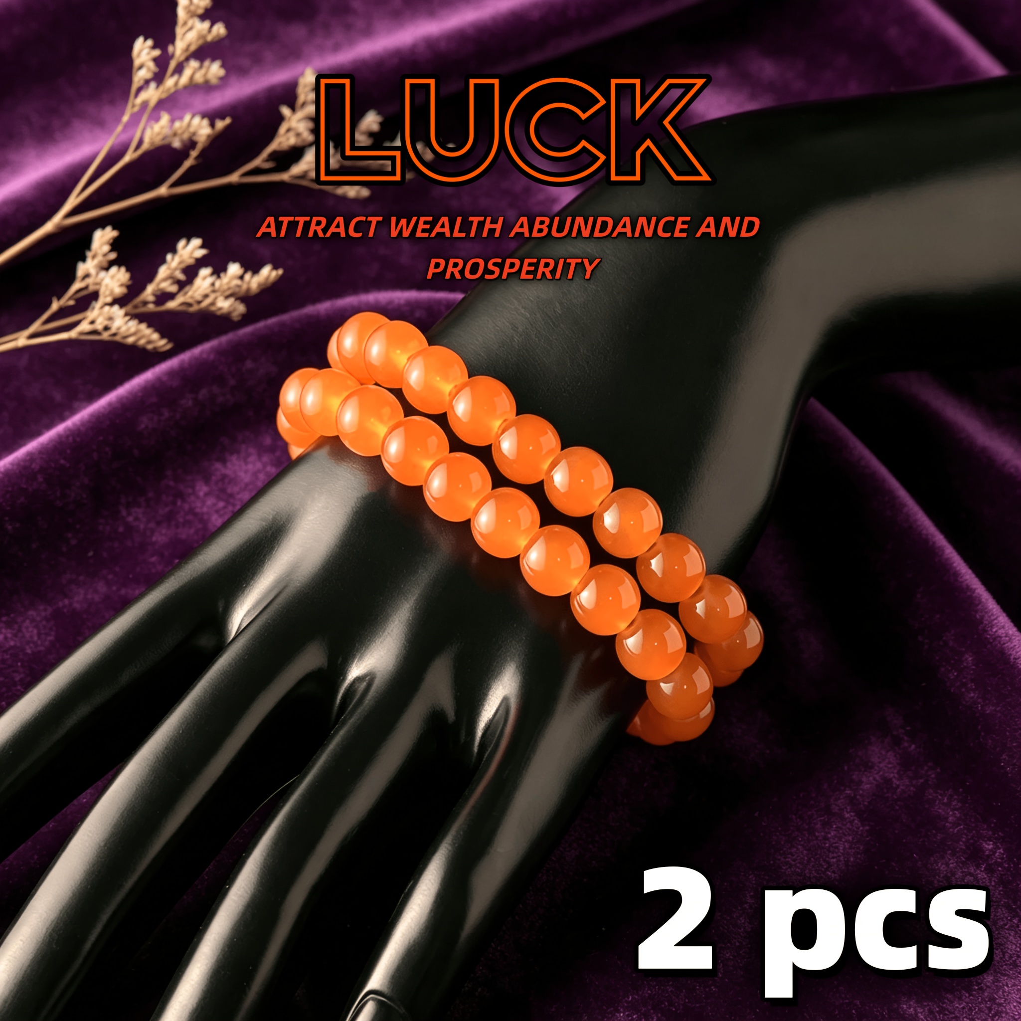 TEMU Set braccialetti elasticizzati con perline (pietra ), set di braccialetti elastici lucidati a livello, gioielli ispirati alla per , da indossare