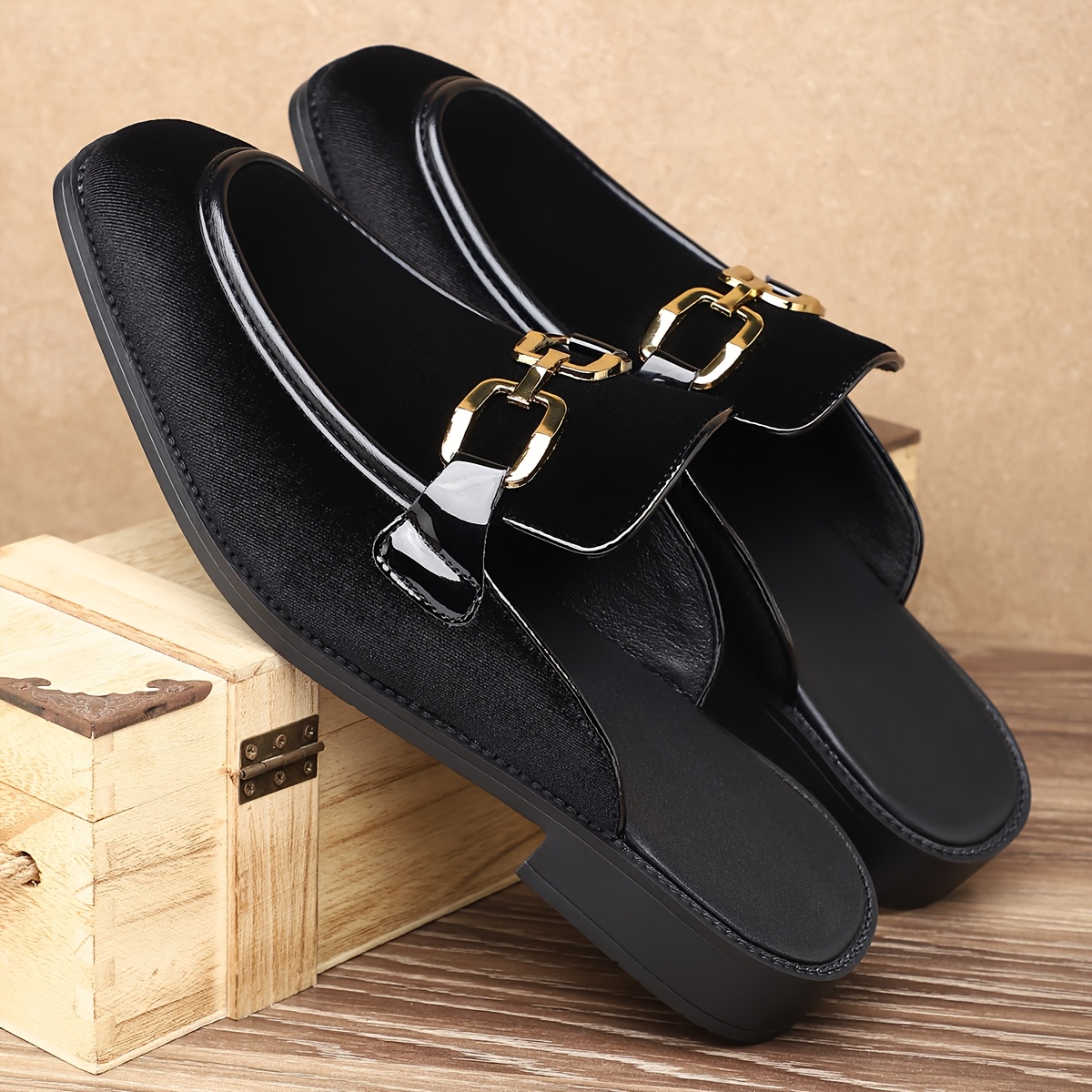 QRLQRL Men'S Slip-On Loafers - Casual & Comfortable Slip-On Shoes with Rubber Sole, Faux Upper, and Lining, Perfect for Casual Attire, Gifts, and Everyday Comfort, Casual Footwear | Stylish Loafers | Rubber Sole Shoes