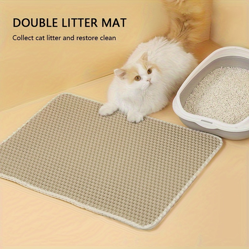 

Double-layer Eva Cat Litter Mat - Anti-splash, Easy Clean-up Pet Pad For Cats & Dogs