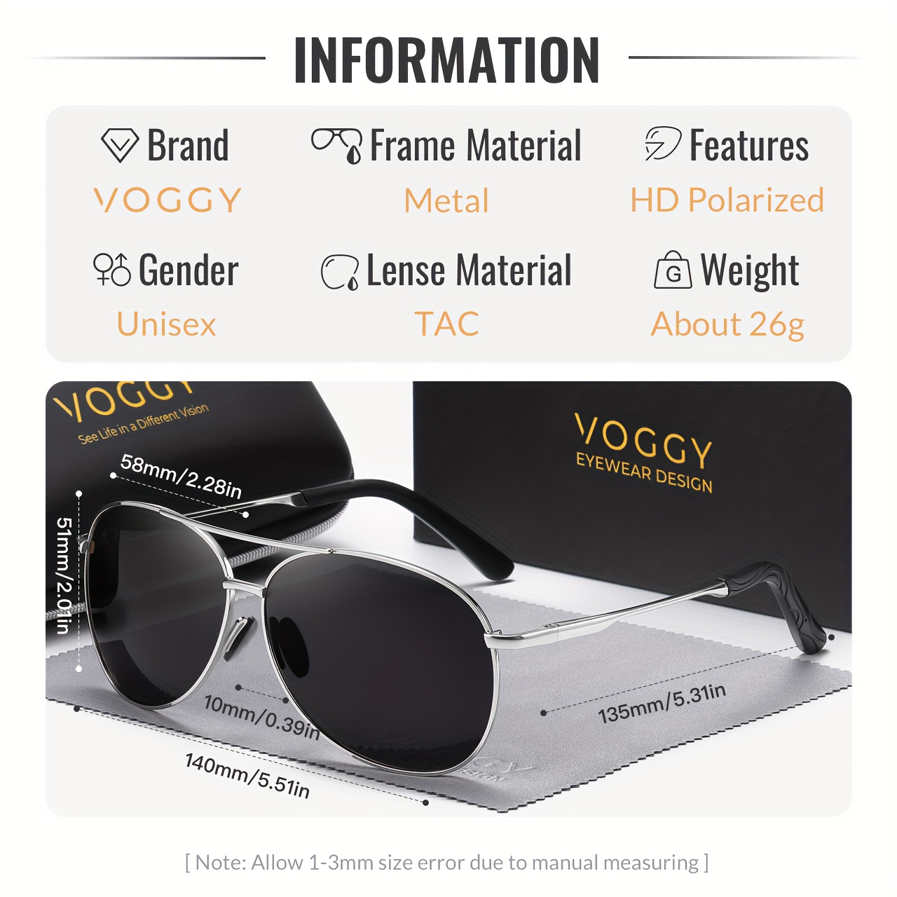 Voggy Polarized Sunglasses Women Men Vintage - Temu Canada