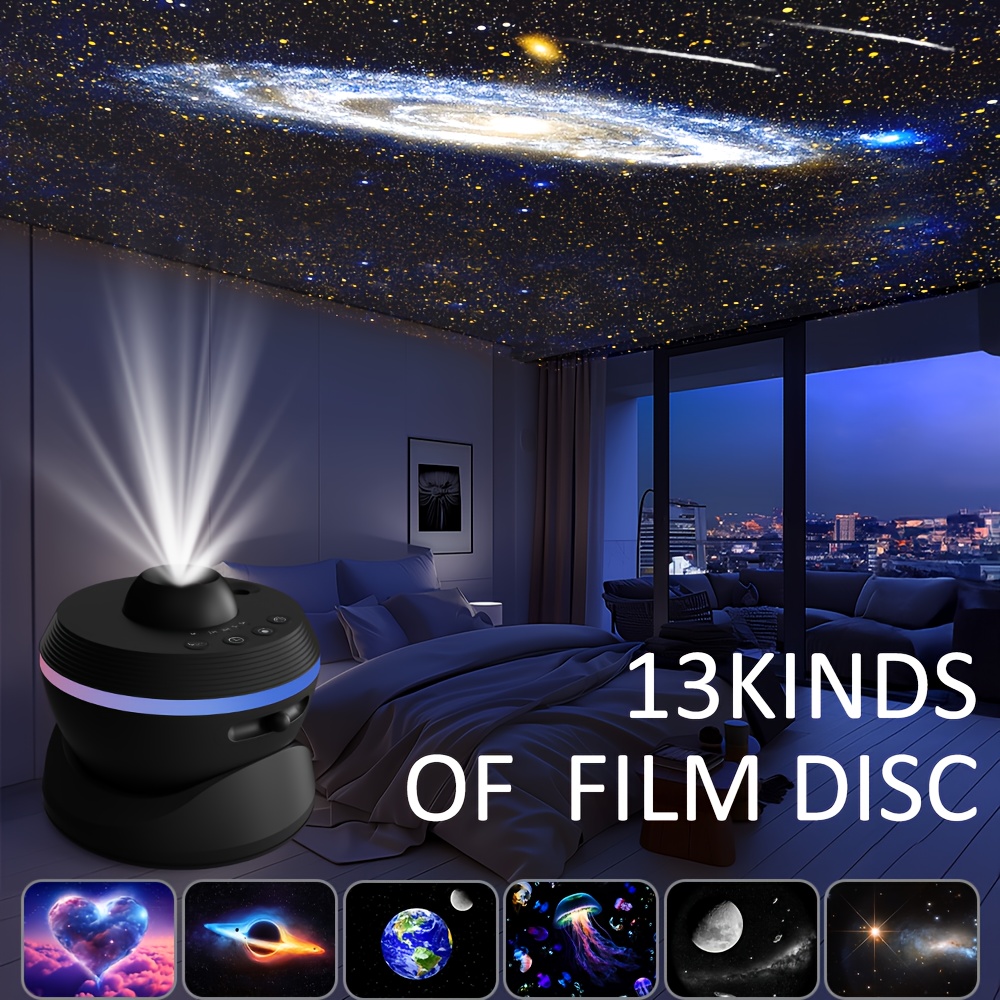 

[6th Gen Upgraded] , 13 In 1 Star Projector , 360° , 4k Hd& For Decor