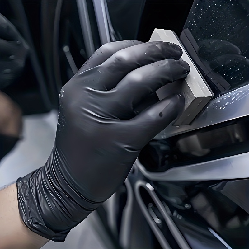 [Disposable Nitrile Gloves] Disposable Nitrile Gloves, Cleaning Gloves Are Suitable for Bathroom, Hair Dyeing And Nail Art - Essential Household Cleaning Products, Reusable Multi-Functional Gloves, for Household Cleaning And Salon Professionals