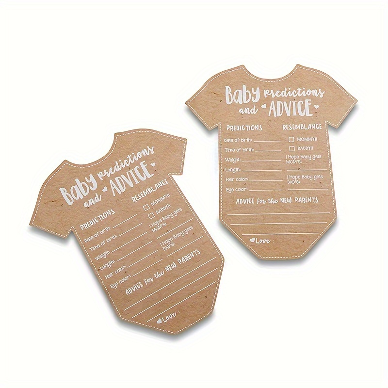 

Shower Advice & Prediction Sets - Kraft Paper, White, Ideal For Gifts & Celebrations, Piece Of 20/40 Pcs