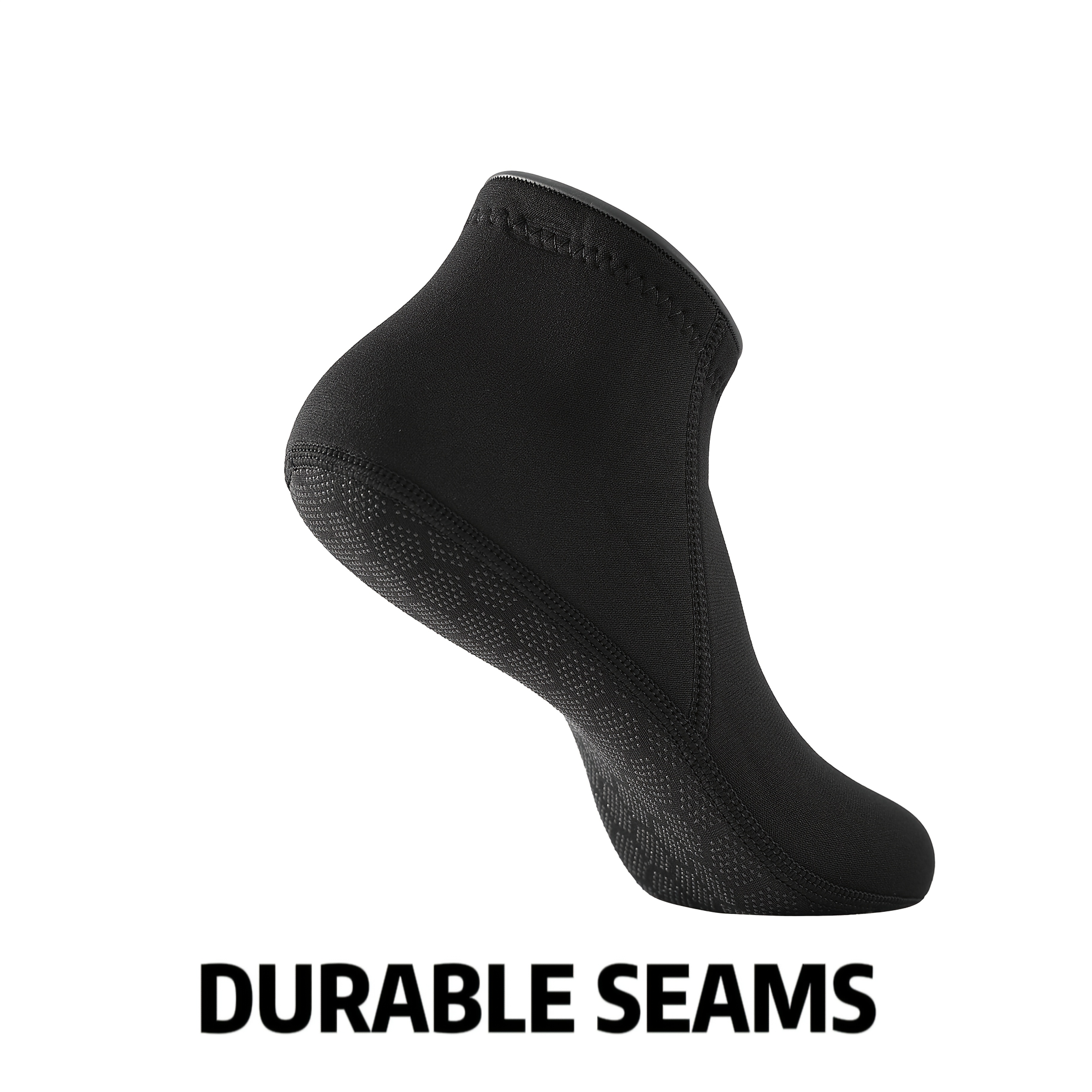 TEMU 1 Pair Neoprene Diving Socks, 3mm Thick Scuba Socks Anti Skid Warm Wear-resistant Winter Socks Surfing Booties For Snorkeling Swimming Sports