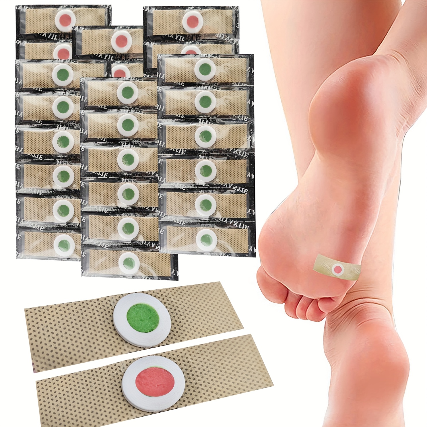 18/36pcs Green Red Corn Remover Pads Premium Breathable Care Pads  with for *-Free Corn Callus Removal, No Electricity Ne