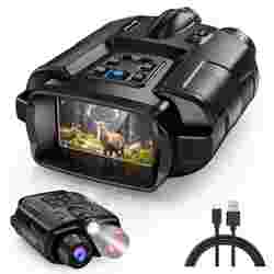 item picture 4K Infrared Night Vision Binoculars with Tactical Light And 5000mAh High-capacity Lithium-ion Battery, 3-inch HD Screen, 8x Digital Zoom, 64 GB Memory Card, 2000 Feet Viewing Distance. Suitable for Hunting Night Vision Goggles, Fishing Equipment, Open in new tab.