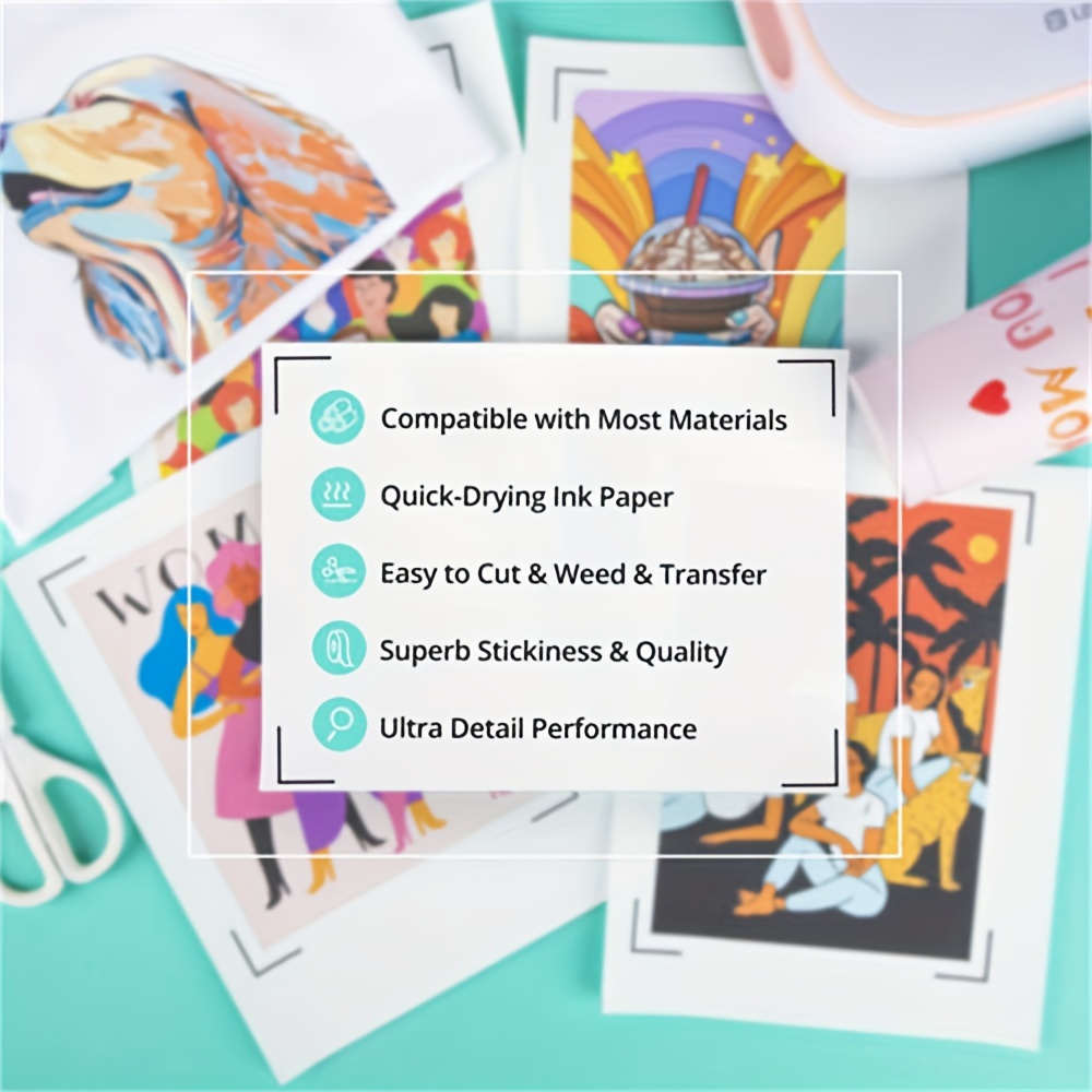 16 Sheet Transfer *l For T Shirt Printable Heat Transfer *l  For Easy To Cut For Heat