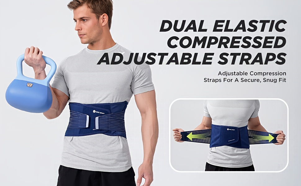 MIKE SPORT Back Brace for Lower Back Waist Support Strap for Men & Women, Soft Breathable Mesh Fabric Lumbar Support, Sizes S to M, Halloween, St. Patrick's Day, Christmas, Thanksgiving, Father's Day, Mother's Day, surprise gifts, Back Support Plus