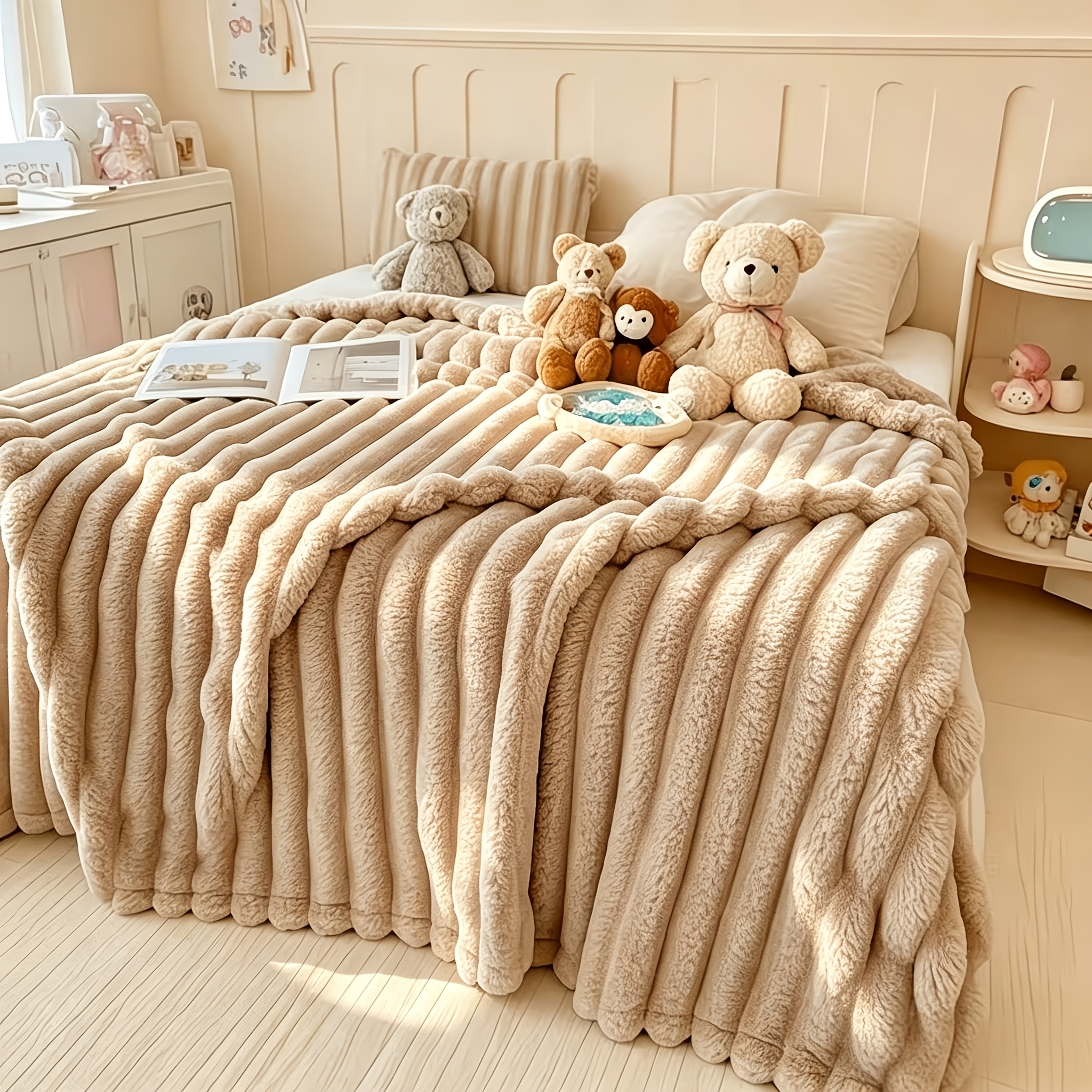 TEMU A Soft And Comfortable Blanket, A Warm Cover Blanket For , An Air Conditioning Blanket, An Outdoor Camping Gift Blanket Suitable For , And A