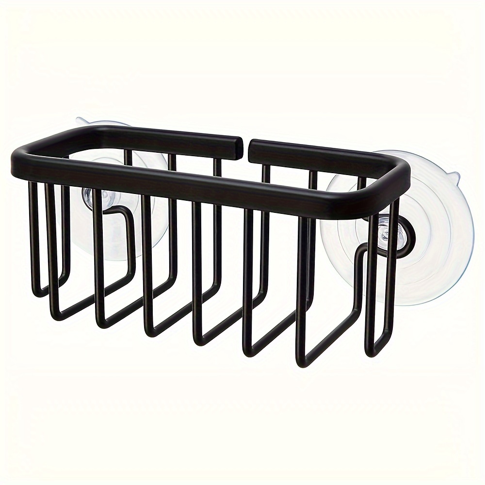 

Kitchen Sink Suction Cup Holder Tabletop Kitchen Sponge Drainage Rack Wall Mounted Steel Wire Ball Storage Rack Cloth Hanging Basket Storage Rack