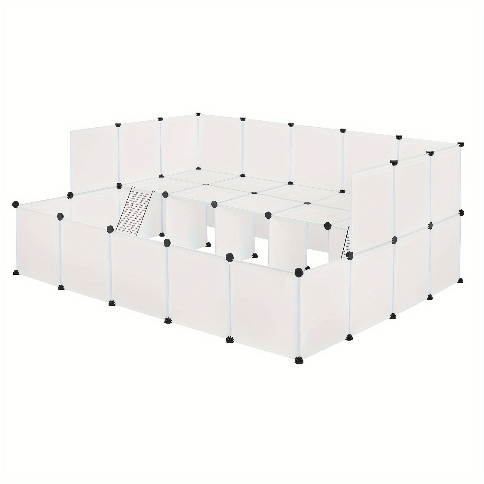 Outdoor Enclosure For Rabbits, Outdoor Enclosure Rabbit, Guinea Pig Enclosure, Small Animal Enclosure, Indoor, White, W 181 X 72 X 145 Cm