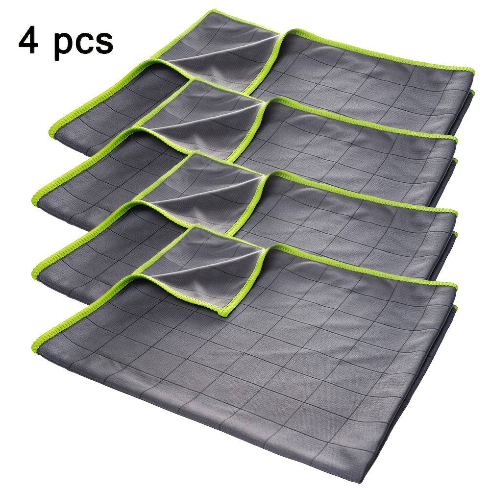 TEMU Glass Cleaning Cloth - 400gsm Thickened Cleaning Cloth (), Streak-free And , Gentle And Scratch-resistant, Suitable For Glasses, Mirrors, Car