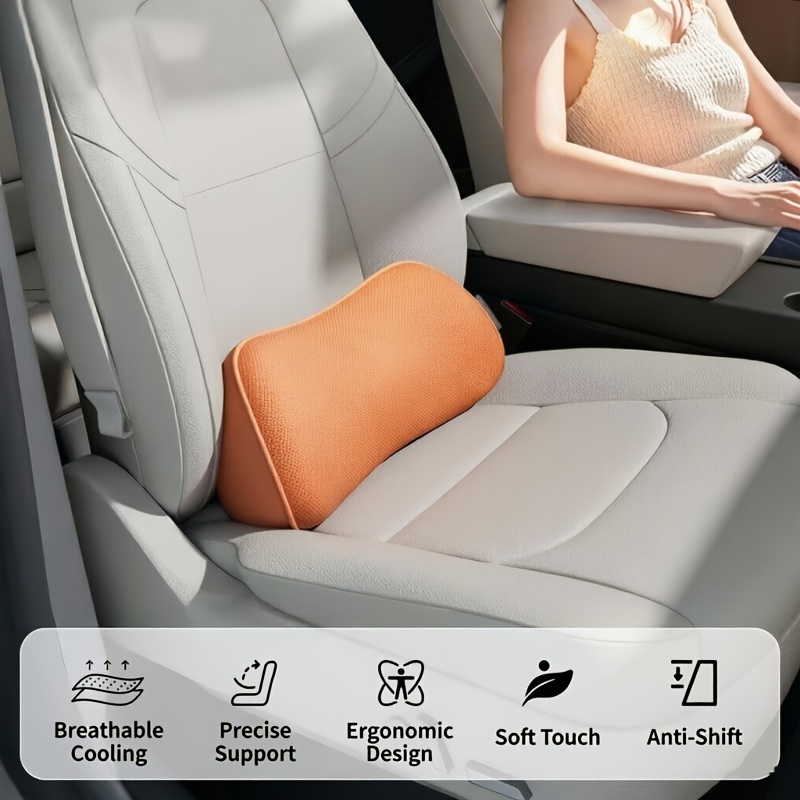 Luxury Car Waist Cushion - Breathable Mesh Back Cushion, Reduce Driving Fatigue, Ergonomic Car Seat Waist Cushion - Long Distance Travel Comfortable Waist Cushion, No Deformation, Fit the Back Curve, Car Interior Upgrade Accessories
