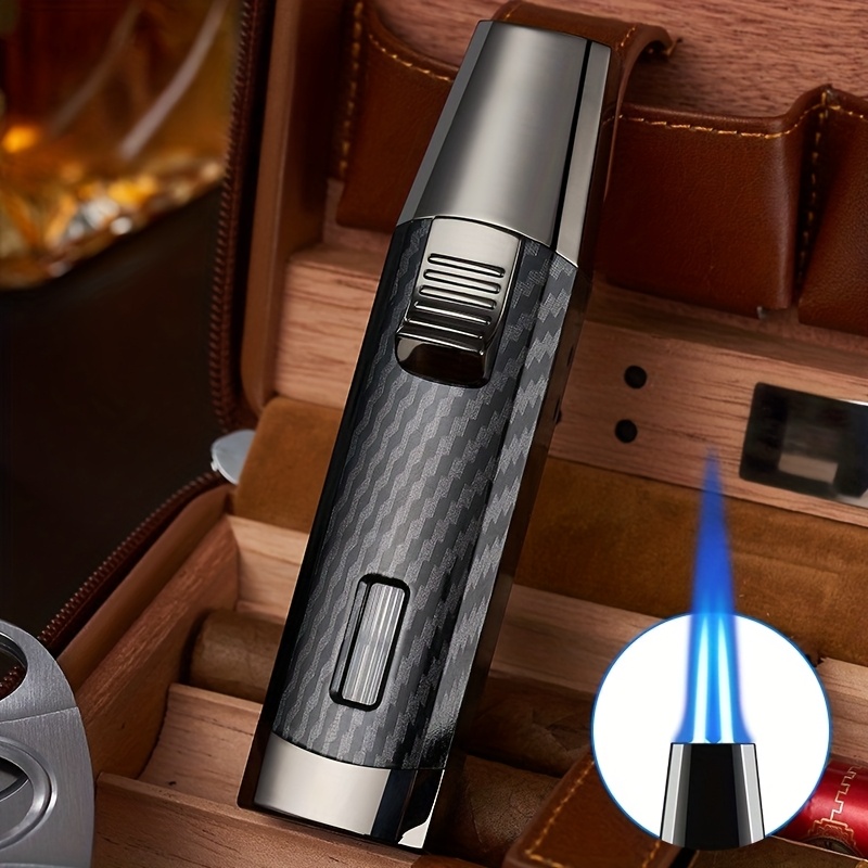 TEMU Butane-free Outdoor Windproof - Adjustable Flame Size, With Safety Lock, Durable Plastic/metal Construction, Modern Lighter, Sturdy Design,