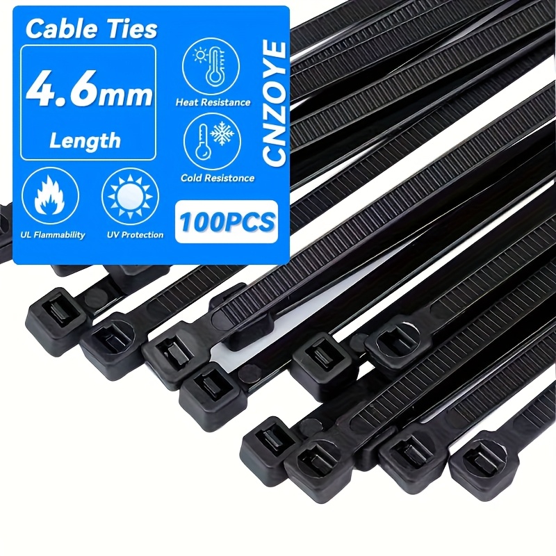 TEMU stringicavo in nylon da 4,6 mm di larghezza, resistenti e autobloccanti, color , fermagli, resistenza, disponibili nelle lunghezze di
