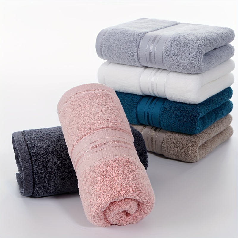 

1pc 100% Cotton Towels, Ultra Soft And Absorbent, 32-strand Yarn Bath Towels For Home And Spa