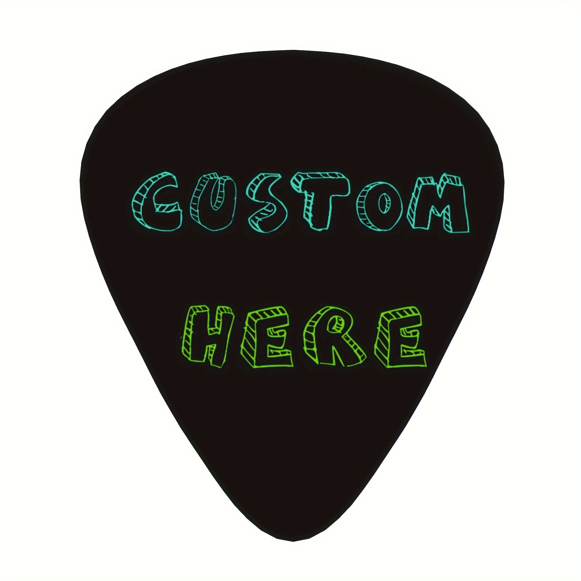 

12pcs Custom Guitar Picks, Unique Custom Guitar Picks - With Personalized Patterns, Messages Or Logos, Including 3 Sizes, Ideal Gift For Music Lovers, Suitable For