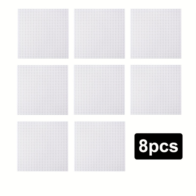 8pcs 25.4x25 ABS Baseplates for DIY Building Blocks
